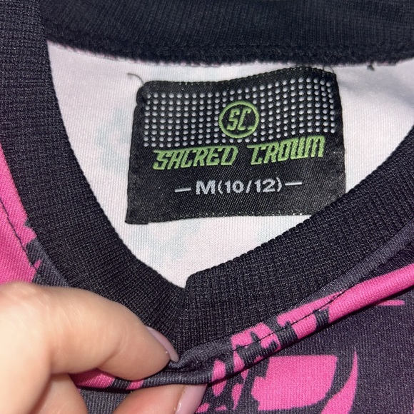 Sacred Crown Pink & Blue Bandana Print King Shirt - Medium - Picture 2 of 3